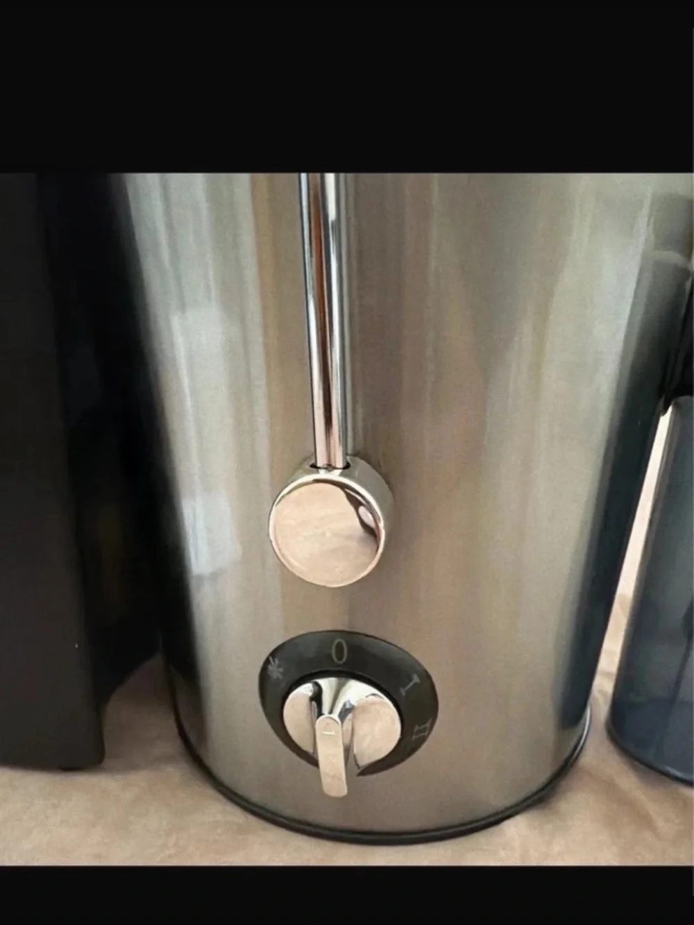 Stainless Steel Electric Centrifugal Juicer - Black